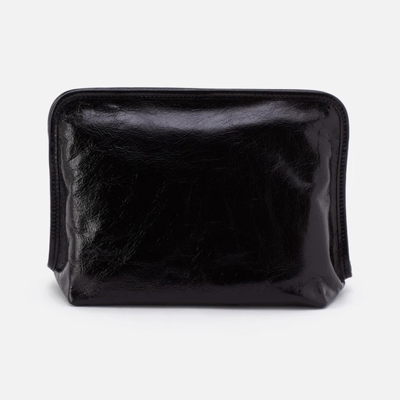 HOBO Black Leather Toiletry Bag - Picture 2 of 4